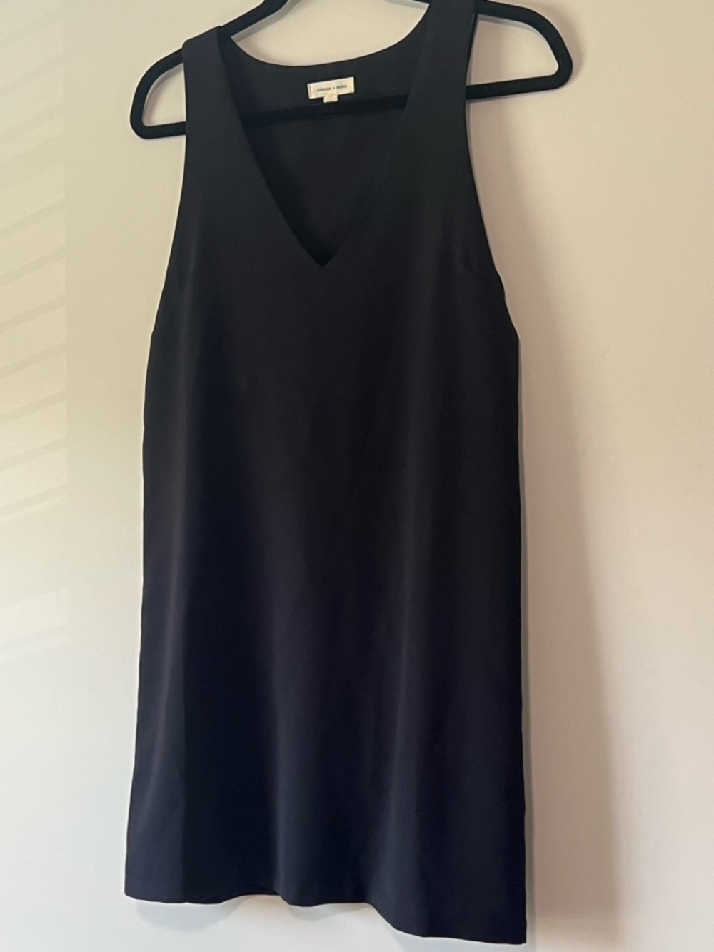 Silence + Noise Little Black Dress with Back Cutout and Strap Detail